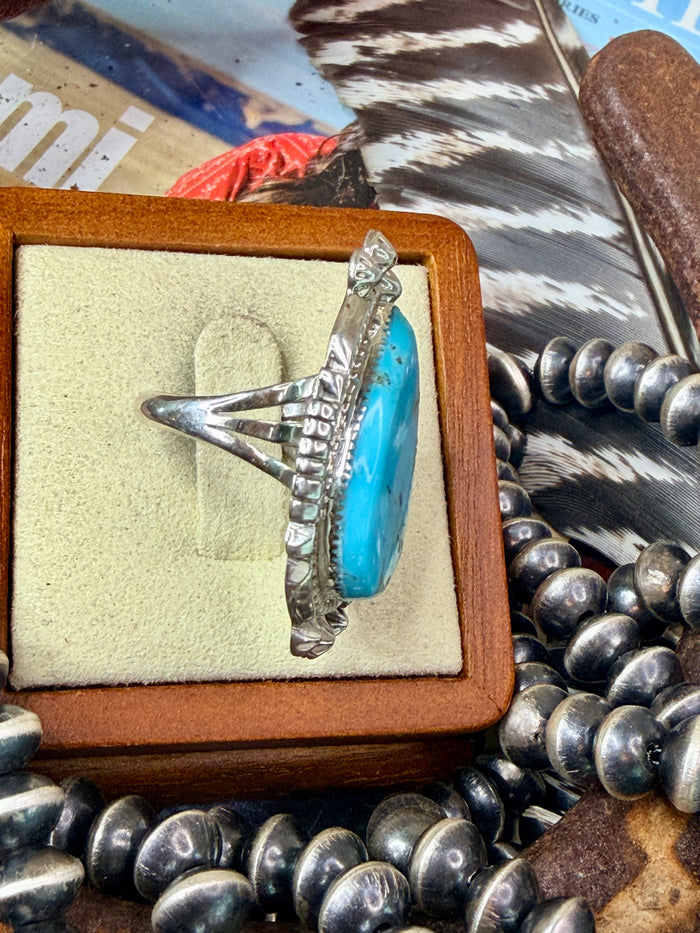 Sterling Silver Turquoise Ring size 6