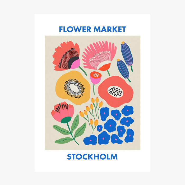 Stockholm Flower Market wall art print