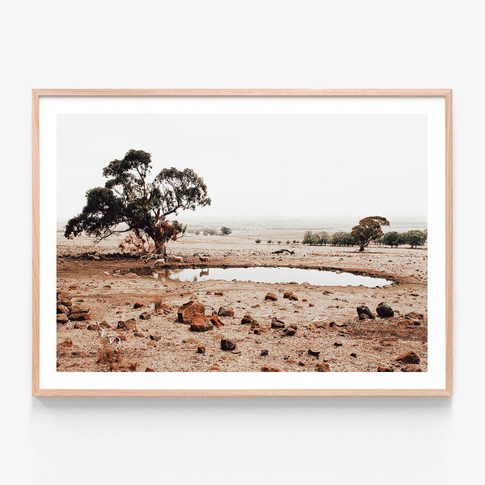 Stoney Rises wall art print in oak frame