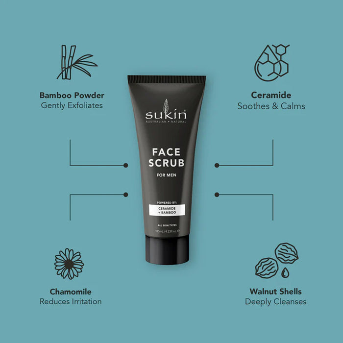 Sukin For Men Face Scrub - Evergreen Healthfoods