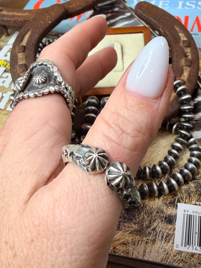 Sunshine Reeves Sterling Silver Stamped Ring Size 11.5