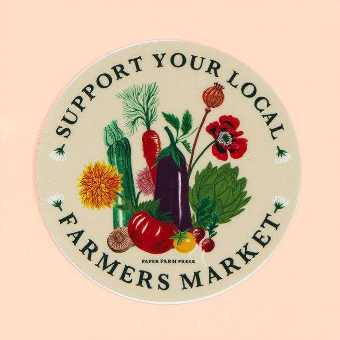 Support Your Local Farmers Market Decal Sticker