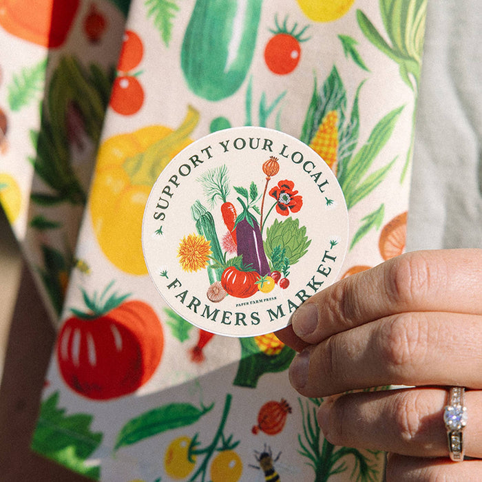 Support Your Local Farmers Market Decal Sticker