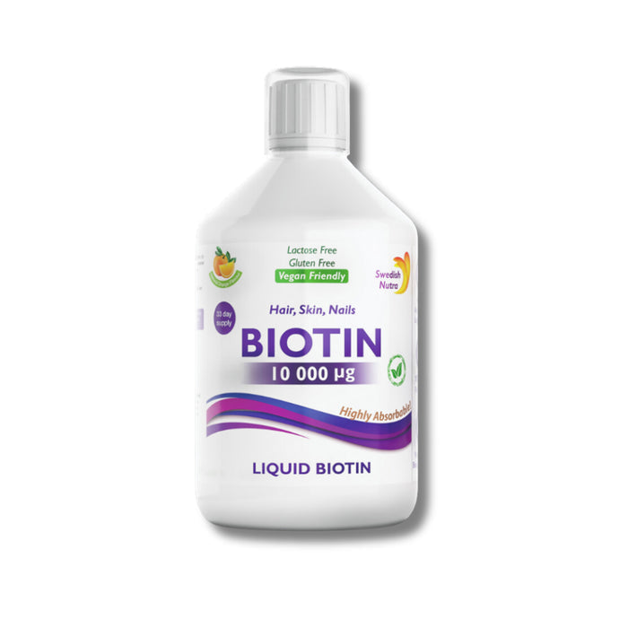 Swedish Nutra Liquid Biotin bottle.