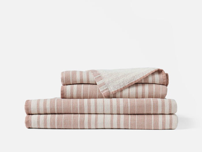 Sycamore Organic Cotton Linen Towels - Coyuchi | Flax w/Praline