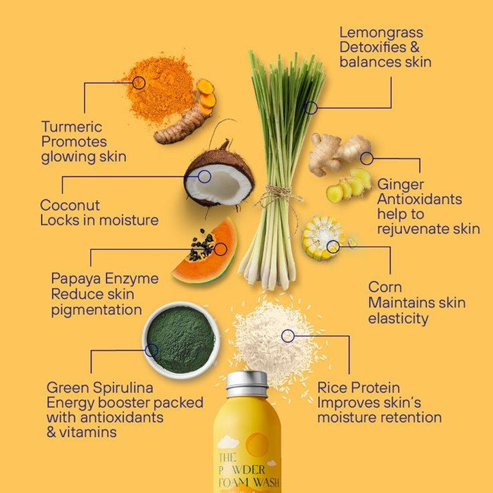 The Powder Foam Body Wash in Lemongrass & Ginger
