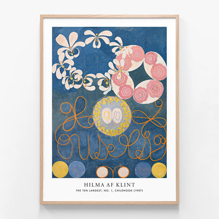 The Ten Largest 1 oak framed print