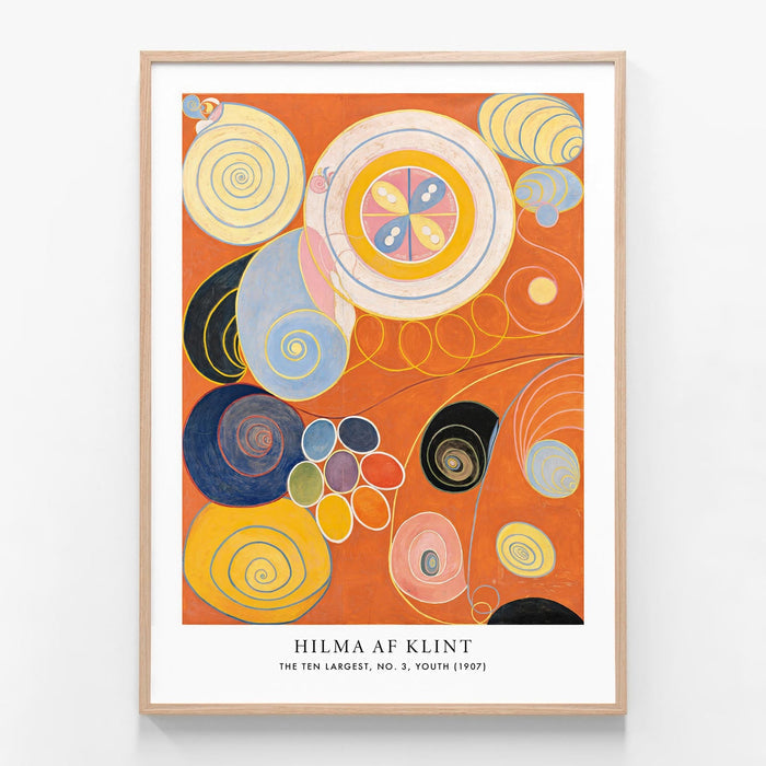 The Ten Largest 3 oak framed print