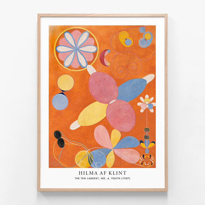 The Ten Largest 4 oak framed print