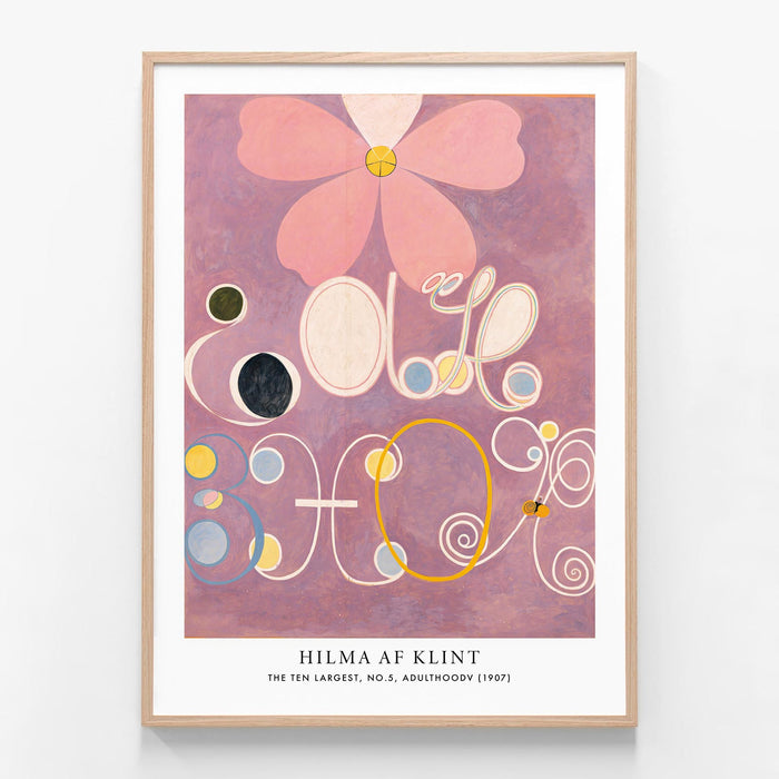 The Ten Largest 5 oak framed print