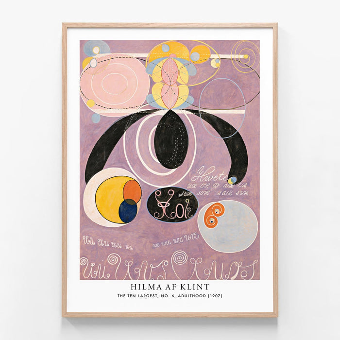 The Ten Largest 6 oak framed print