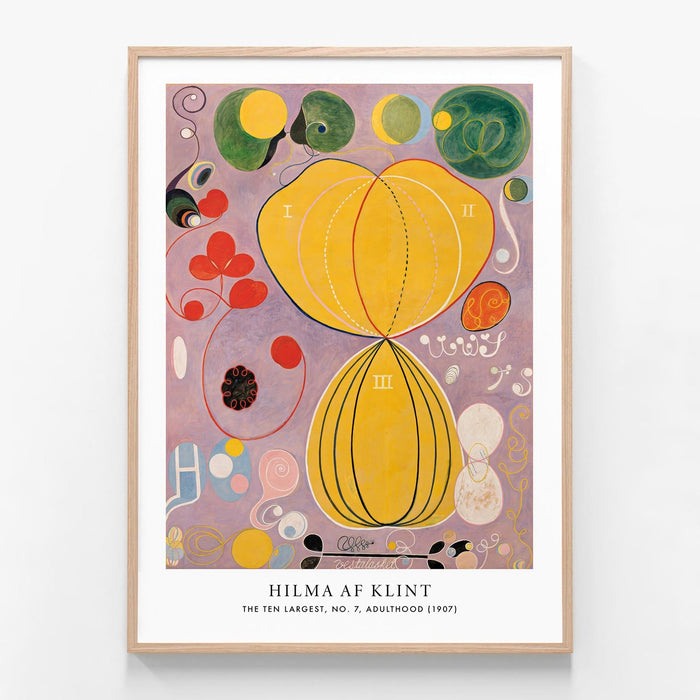 The Ten Largest 7 oak framed print