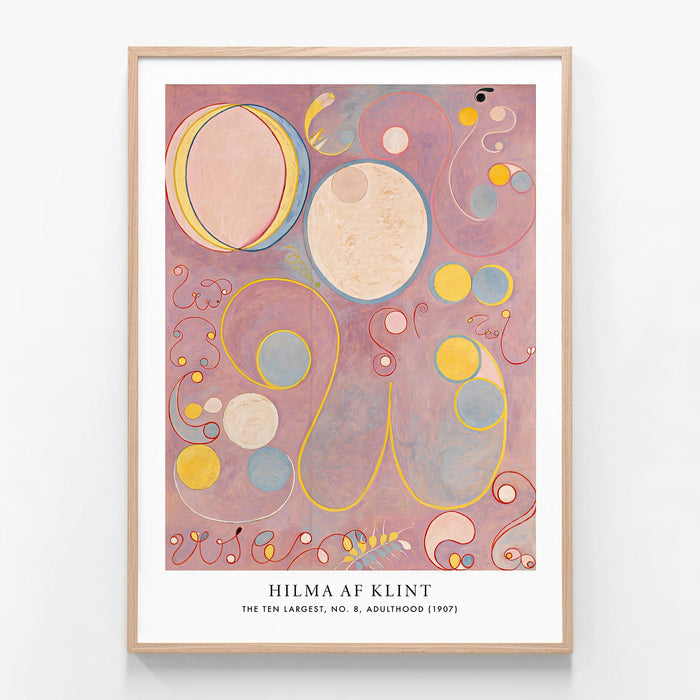 The Ten Largest 8 oak framed print