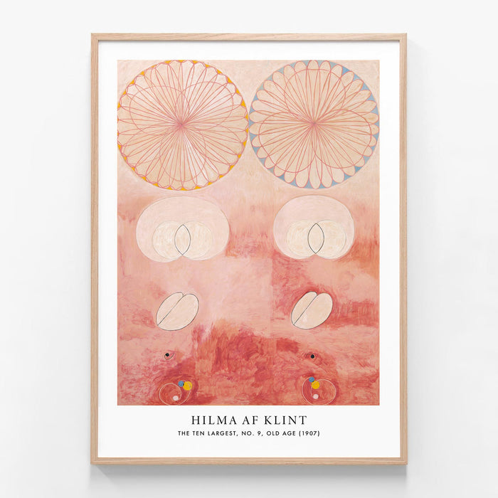 The Ten Largest 9 oak framed print