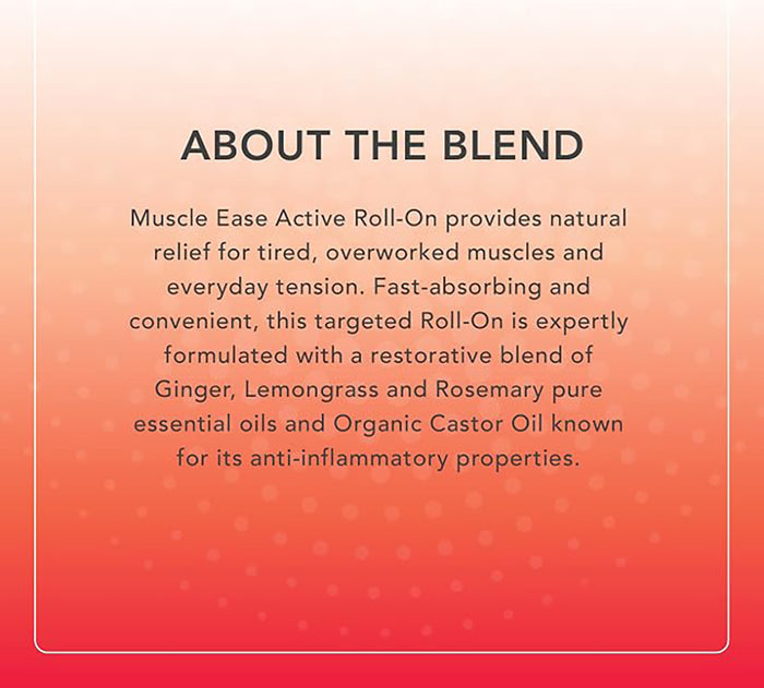 Tisserand Muscle Ease Active Roll-On essential oil, about the blend.