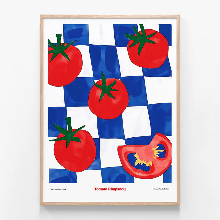 Tomato Rhapsody oak framed print
