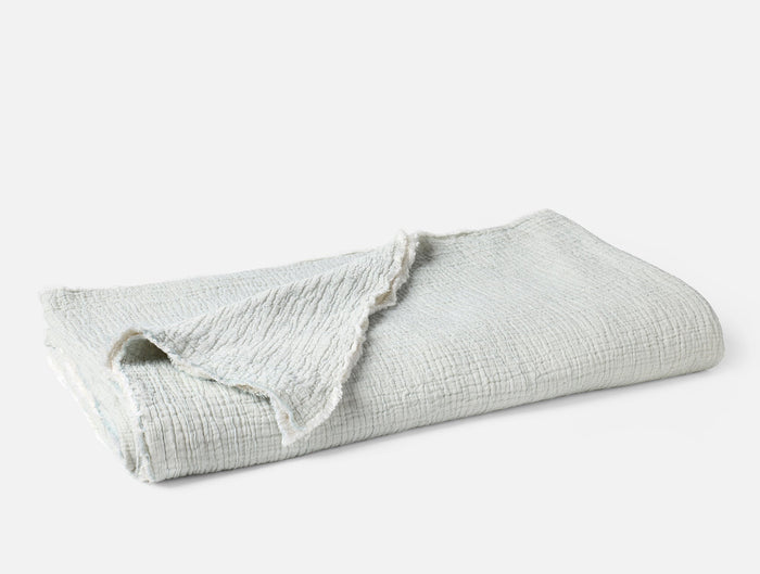 Topanga Organic Matelasse Blanket - Coyuchi | Tidal Chambray
