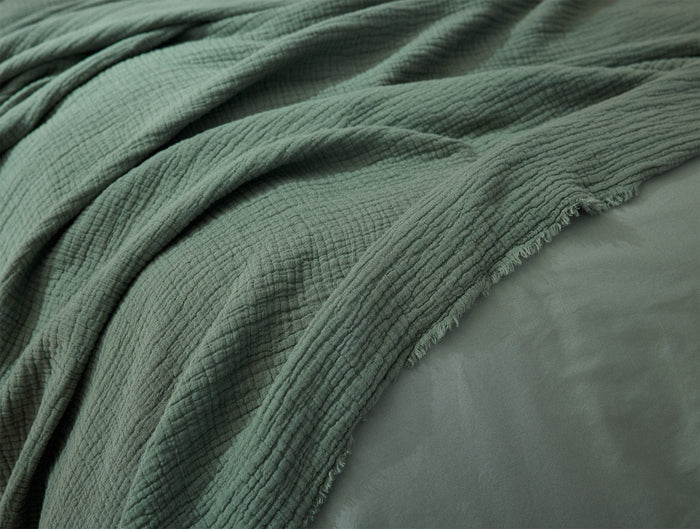 Topanga Organic Matelasse Blanket | Juniper