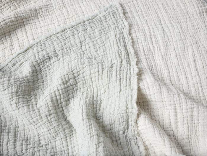 Topanga Organic Matelasse Blanket - Coyuchi | Tidal Chambray