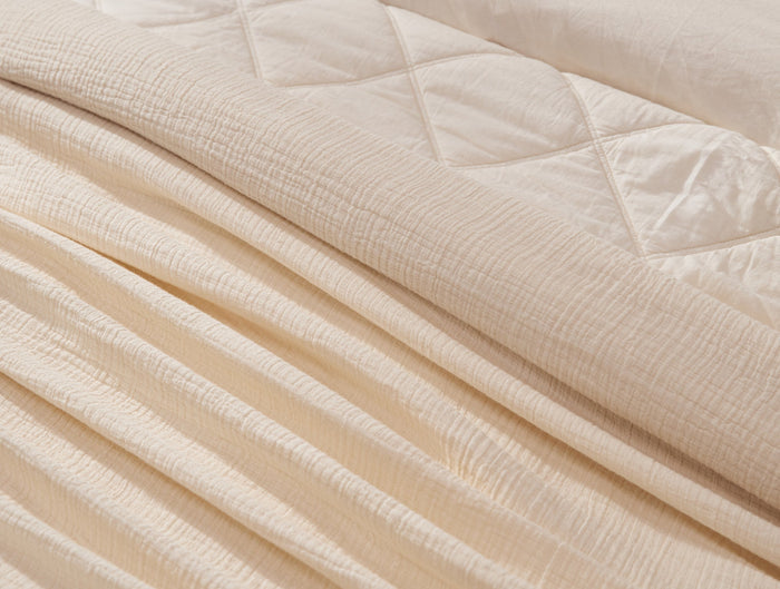 Topanga Organic Matelasse Blanket | Undyed
