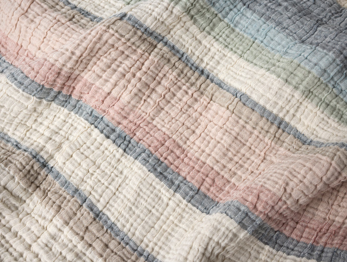 Topanga Organic Matelasse Striped Throw
