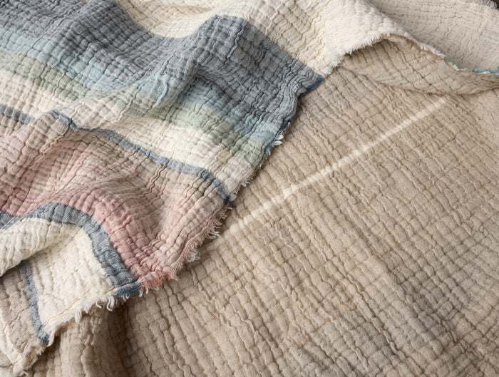 Topanga Organic Matelasse Striped Throw