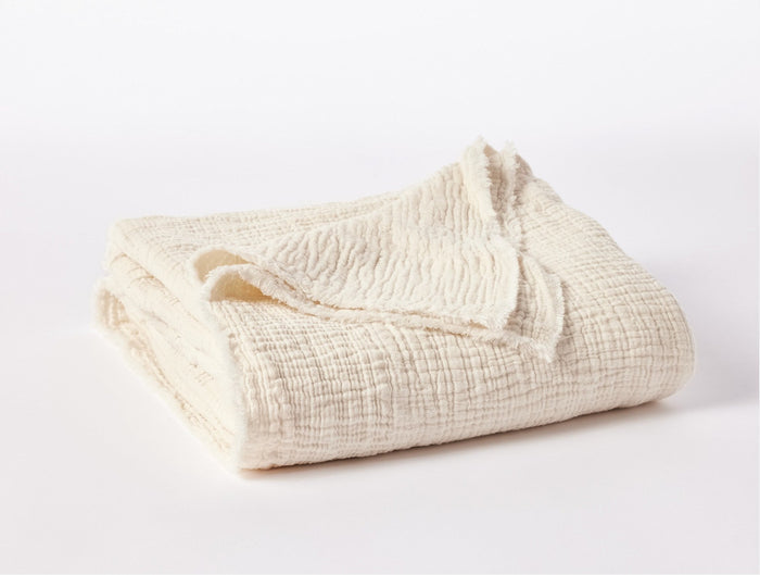 Topanga Organic Matelasse Throw | Undyed