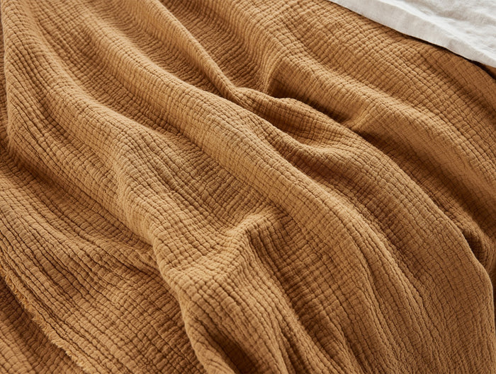 Topanga Organic Matelasse Throw | Hazel
