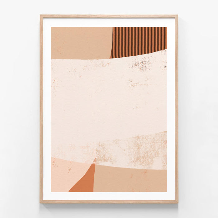 Torquay 2 oak framed print