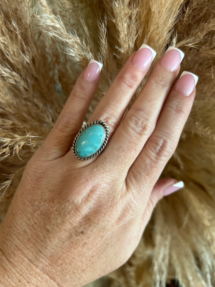 Turquoise Adjustable Ring by Dixon