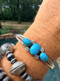 Turquoise and Sterling Silver Cuff