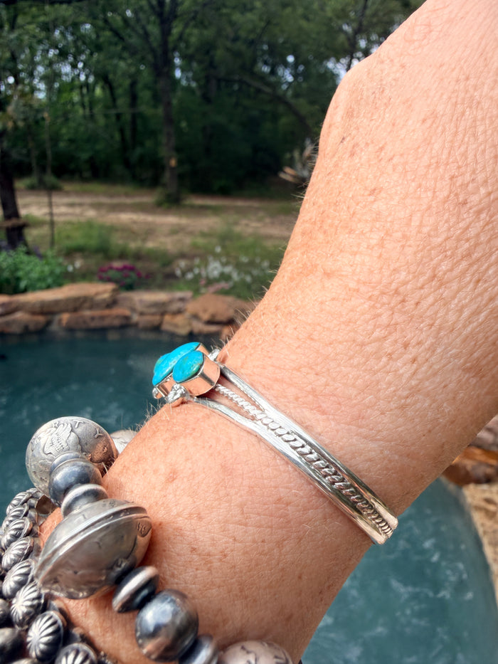 Turquoise and Sterling Silver Cuff