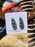 Turquoise Hoop Earrings by Felicia Yazzie