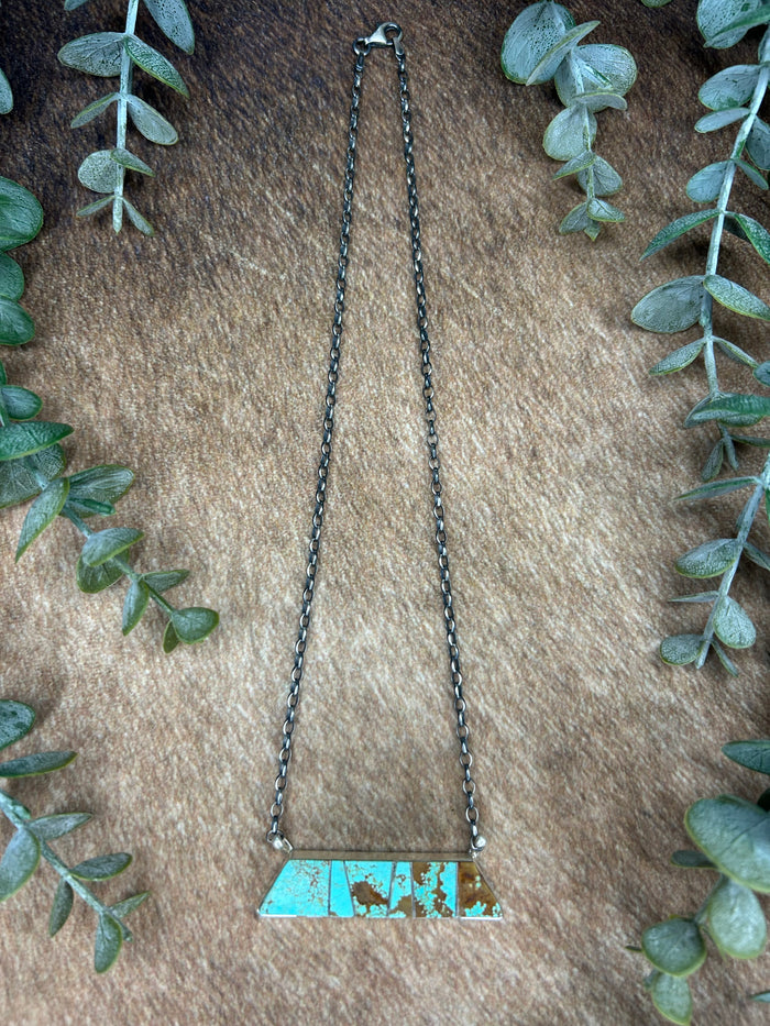 Turquoise Inlay Necklace by Brandon Etcitty