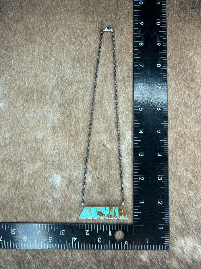 Turquoise Inlay Necklace by Brandon Etcitty