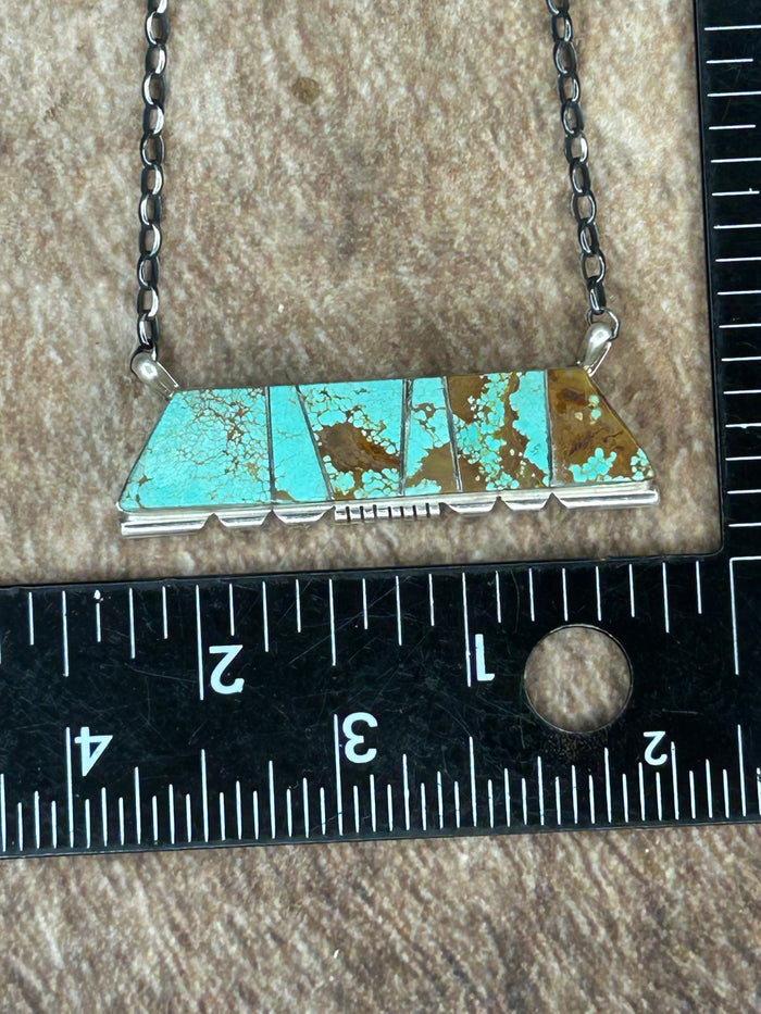 Turquoise Inlay Necklace by Brandon Etcitty