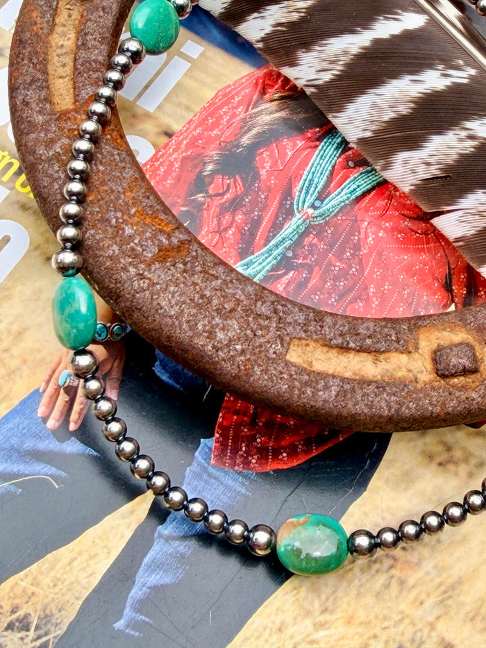 Turquoise Necklace with 4mm & 5mm Beads