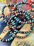 Turquoise, Spiny Oyster, 6mm Sterling Silver Stretch Bracelet