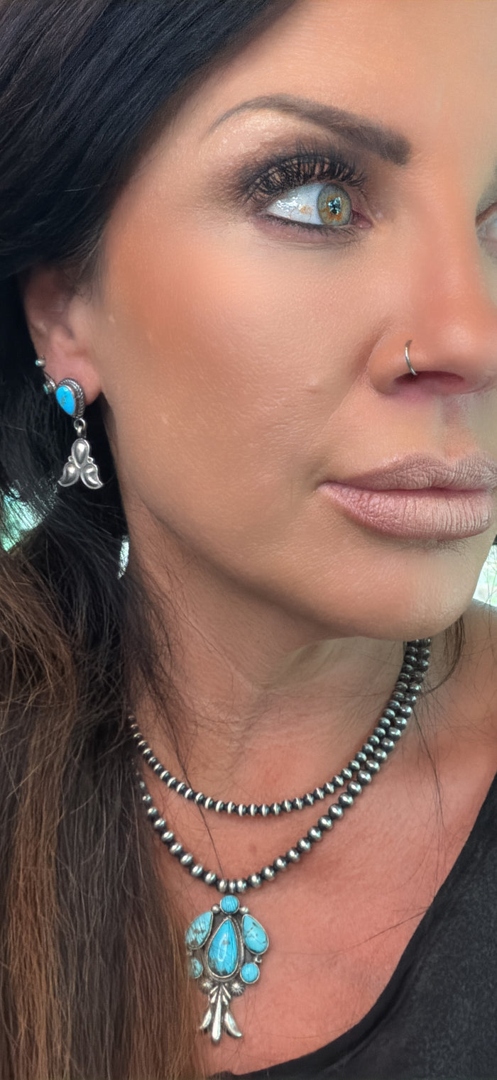 Turquoise & Sterling Silver Earrings - Sharon McCarthy