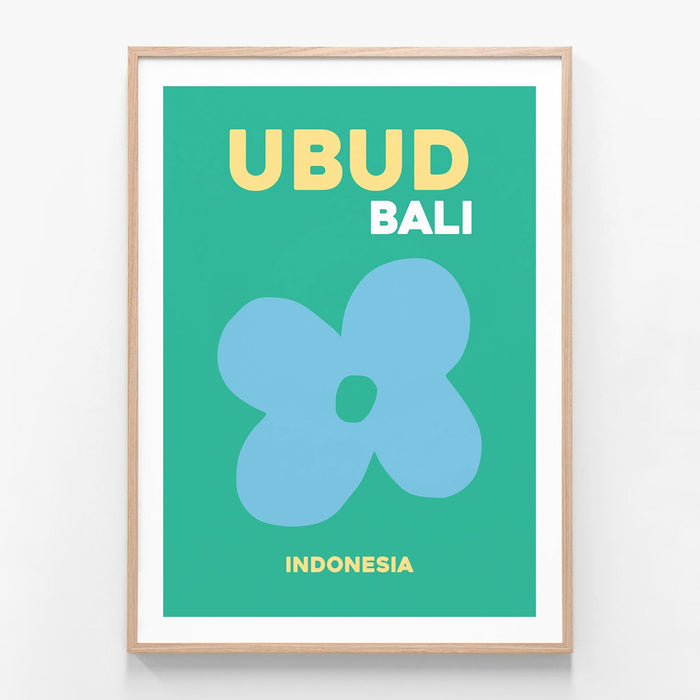 Ubud Bali 1 oak framed art print