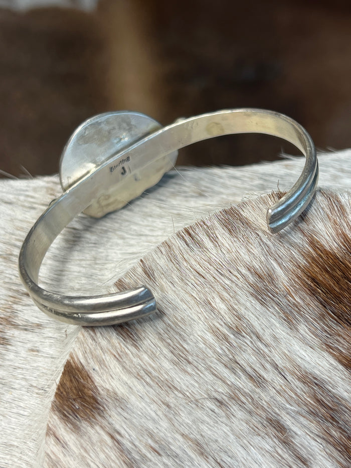 Unique Native Made Turquoise Cuff by Judith Dixon