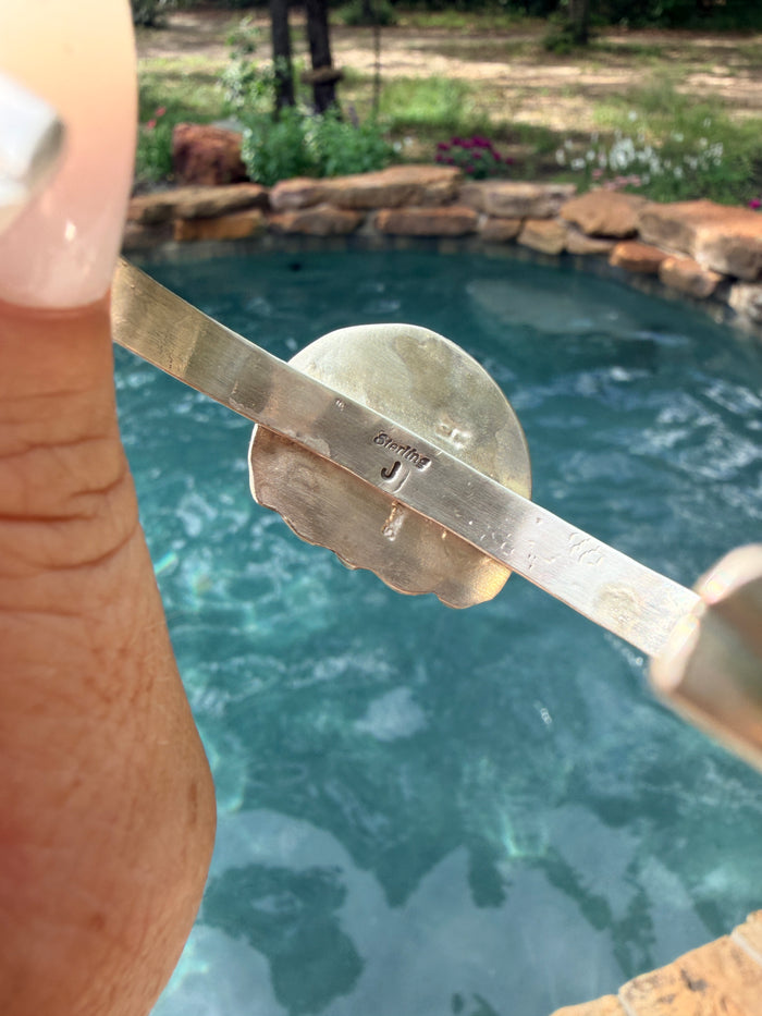 Unique Native Made Turquoise Cuff by Judith Dixon