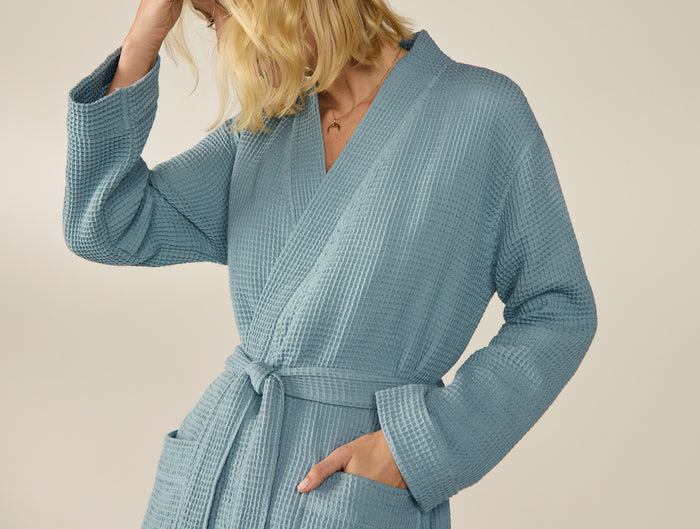 Unisex Organic Waffle Robe