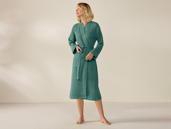 Unisex Organic Waffle Robe