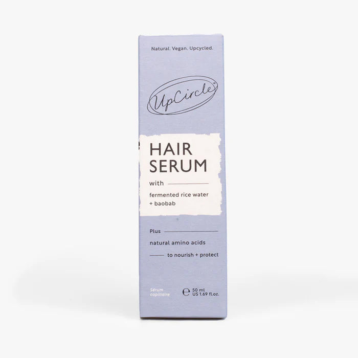 UpCircle's hair serum packaging on a white background