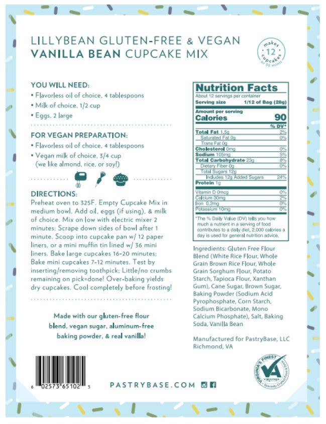 Vanilla Bean Cake & Cupcake Mix (Vegan & Gluten-Free)