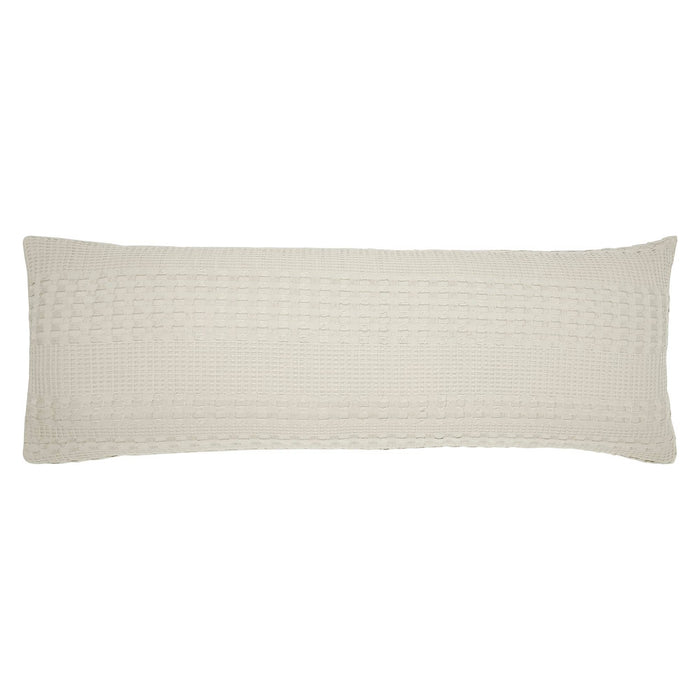 VHC Brands Waffle Weave Natural Body Pillow Cover, 20x54 - Farmhouse Boho Decorative Throw Pillow Sham