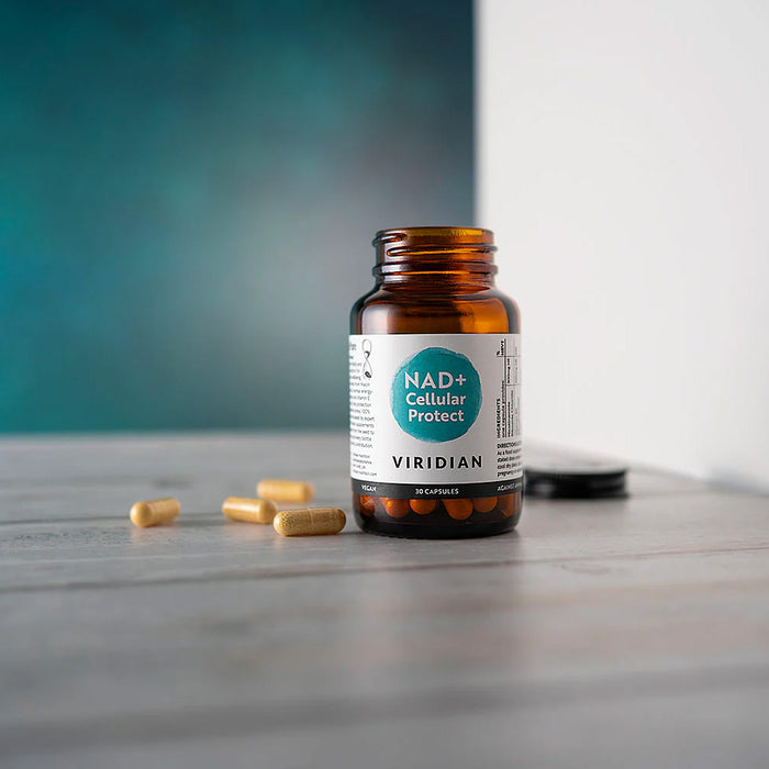 'NAD+ Cellular Protect' capsules by VIRIDIAN.