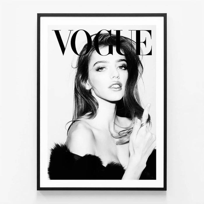 Vogue Life wall art print in black frame