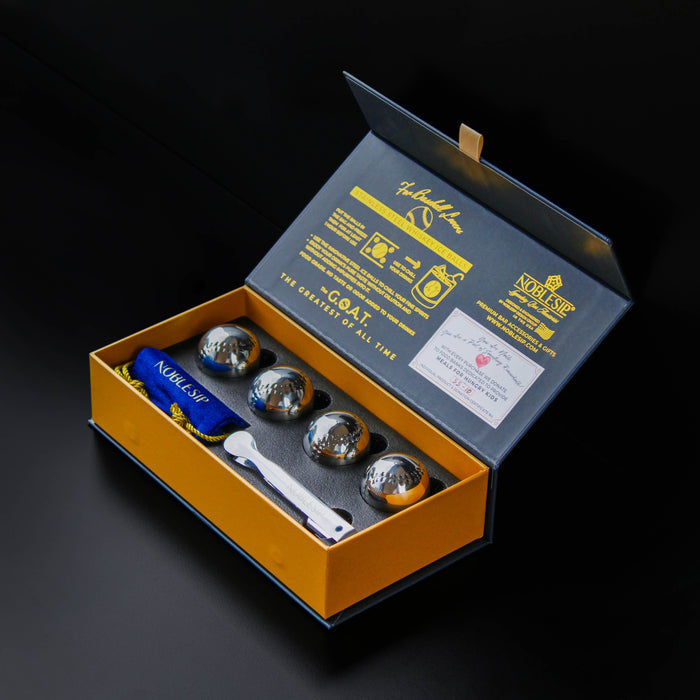 Whiskey BASEBALL Steel Ice Balls, New NOBLESIP Premium Gift